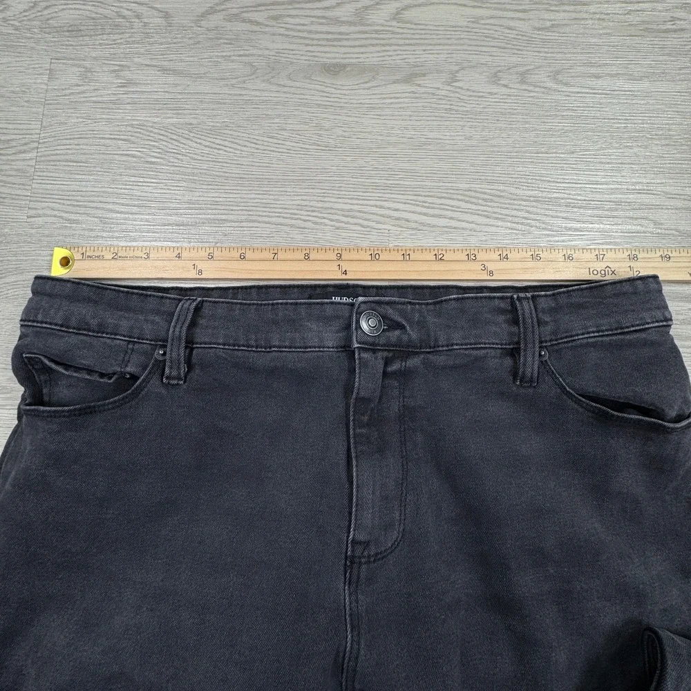 Hudson Women's Jeans Washed Black Size 16 Five Pocket Stretch Denim Pants